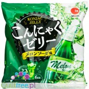 iaFoods Melon Soda - japońskie melonowe żelki konjaku w saszetkach, 17kcal
