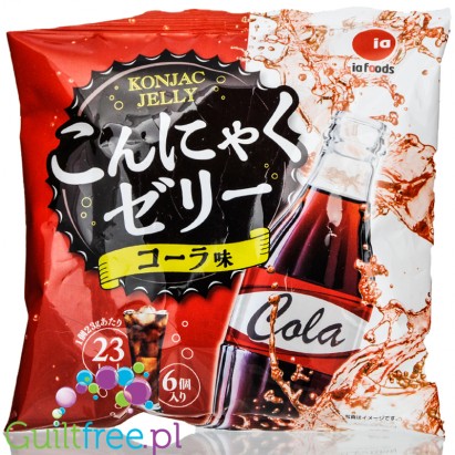 iaFoods Cola Konjac Jelly - japońskie żelki konjaku w saszetkach, 17kcal