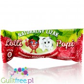 Lolli Popi Malina 6kcal - lizak bez cukru z witaminami, słodzony erytrolem i stewią