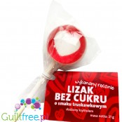 Stewiarnia Strawberry Heart - sugar free bulb-lollipop with stevia