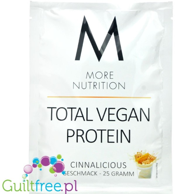 More Nutrition Total Vegan Protein Cinnalicious - wegańska odżywka na białku grochu, dyni i słonecznikowym