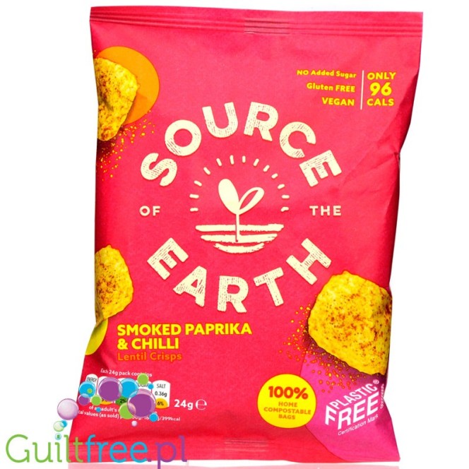 Source of the Earth Lentil Chips Smoked Paprika & Chilli