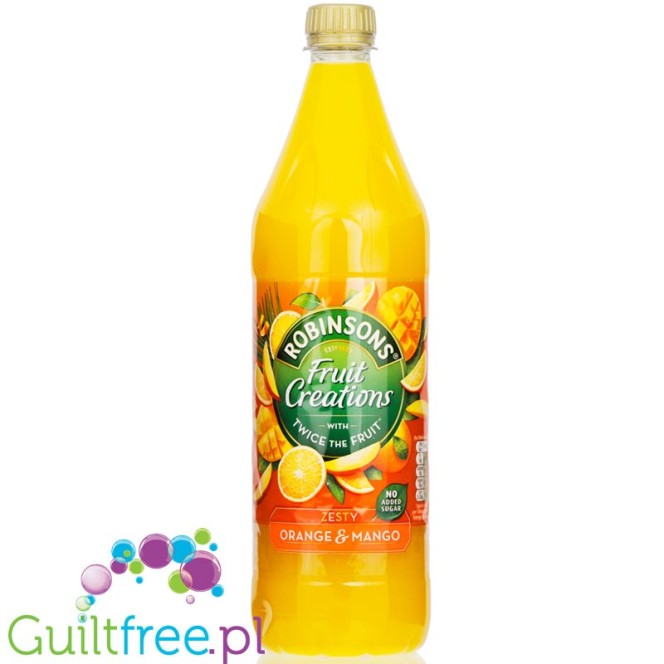 Robinsons Fruit Creations Orange & Mango Squash - skoncentrowany syrop do rozcieńczania bez cukru i kalorii