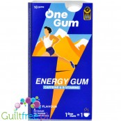 OneGum guma do żucia z kofeiną 50mg o smaku miętowym bez cukru z witaminami B3,B6,B12