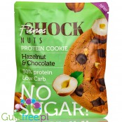 FitnesShock Protein Cookie Hazelnut Chocolate - ciastko proteinowe bez cukru, smak Orzechy Laskowe & Czekolada