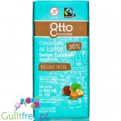 Otto Chocolates Cioccolato al Latte Nocciole Intere - Italian milk chocolate without sugar with hazelnuts