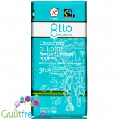 Otto Chocolates Cioccolato al Latte - Italian milk gluten-free chocolate without sugar 36% cocoa