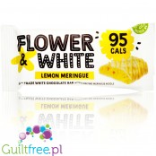 Flower & White Meringue Bar Lemon 95kcal - cytrynowy baton bezowy w białej czekoladzie
