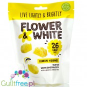 Flower & White Meringue Bites Lemon 26kcal - cytrynowe bezy w białej czekoladzie