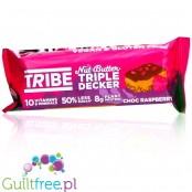 Tribe Triple Decker Choc Raspberry– wegański proteinowy baton bez glutenu o smaku czekoladowo-malinowym