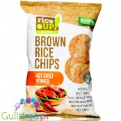 RiceUp thin Hot Chilli Pepper flavored whole-grain thin brown rice chips