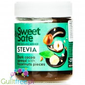 Sweet & Safe Stevia Dark Cocoa & Hazelnut Spread with no added sugar, sweetened with stevia