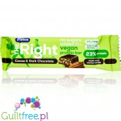 Fizico The Right VEGAN, Cocoa & Dark Chocolate - wegański baton proteinowy 23% białka, Kakao & Ciemna Czekolada