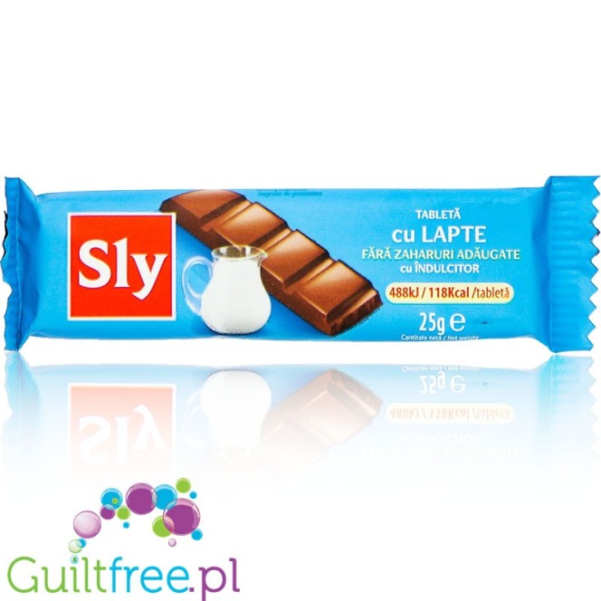 Sly Nutritia Milk Chocolate 118kcal - milk chocolate with no added sugar