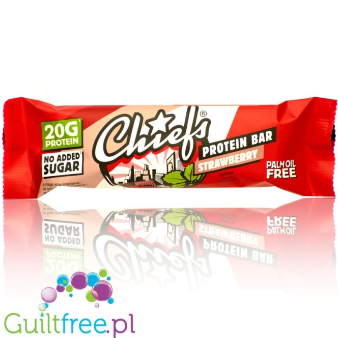 Chiefs Protein Bar Strawberry - 20g protein, no added sugar protein bar