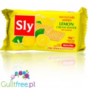 Sly Nutritia Lemon Cream Wafer - wafelki z kremem cytrynowym bez dodatku cukru