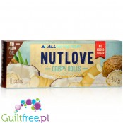 Allnutrition NutLove Crispy Rolls Coconut - SPRZEDAŻ ZAWIESZONA - kruche rurki bez cukru z nadzieniem kokosowym