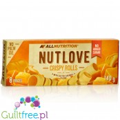 Allnutrition NutLove Crispy Rolls Salted Caramel - kruche rurki bez cukru z nadzieniem o smaku solonego karmelu