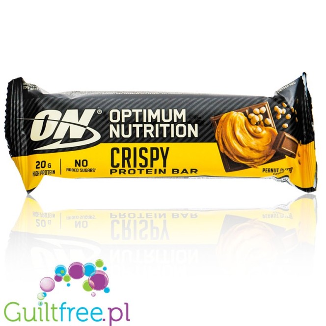 Optimum Protein Crisp Bar Peanut Butter - chrupiący baton białkowy, Masło Orzechowe & Ciemna Czekolada