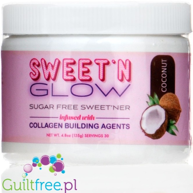 Sweet'N'Glow Coconut Sweetener & Collagen Building Agents - słodzik kokosowy z formułą stymulująca wytwarzanie kolagenu