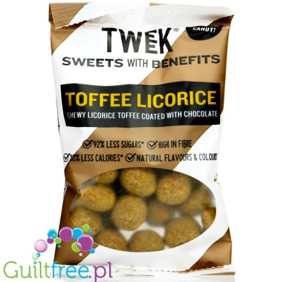 TWEEK Sweets With Benefits Toffee Licorice - błonnikowe żelki lukrecjowe bez dodatku cukru 45% mniej kcal