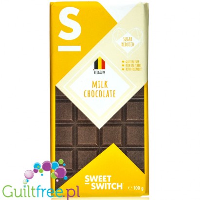 Sweet Switch Milk Chocolate with stevia and no added sugar, 100g