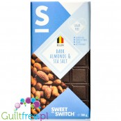 Sweet Switch Dark Chocolate, Almond & Sea Salt - gorzka czekolada z solonymi migdałami bez dodatku cukru ze stewią