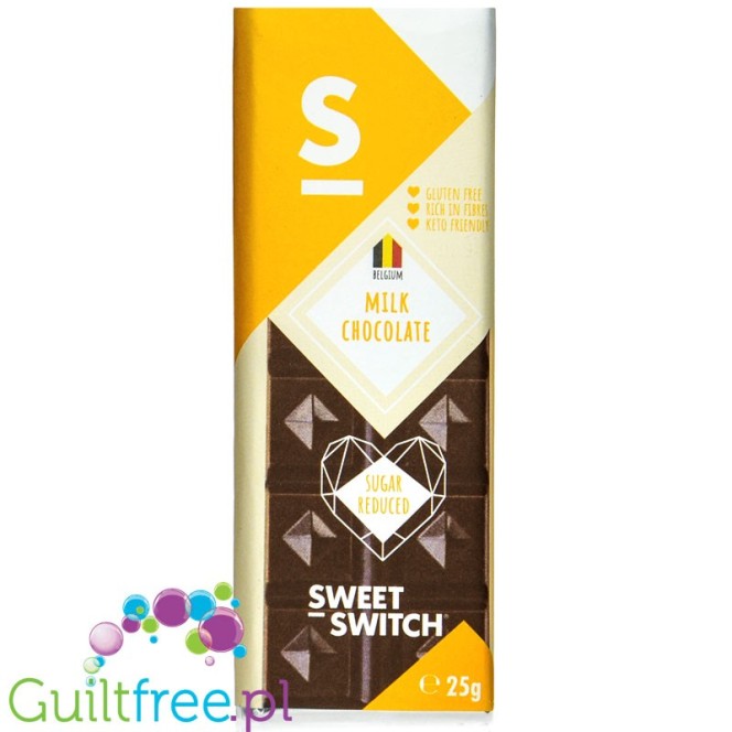 Sweet Switch Milk Chocolate - mleczna czekoladka bez dodatku cukru ze stewią