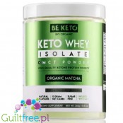 BeKeto™ Whey Isolate + MCT Organic Matcha - Białko Izolat z MCT o smaku waniliowym z matcha, keto odżywka białkowe