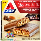 Atkins Meal Chocolate Almond Butter PUDEŁKO x 5 batonów