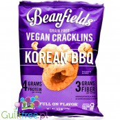 Beanfields Vegan Cracklins Korean BBQ - wegańskie bezglutenowe chrupki a la skwarki wieprzowe
