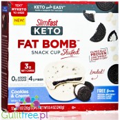 SlimFast Keto Fat Bomb Snack Cup Stuffed, Cookies & Creme
