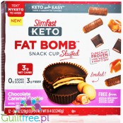 SlimFast Keto Fat Bomb Snack Cup Stuffed, Chocolate Caramel Cookie