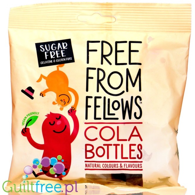 Free From Fellows Cola Bottles - bezglutenowe żelki wegańskie bez cukru, Cola