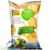 RiceUp thin Pickles & Dill flavored whole-grain thin brown rice chips