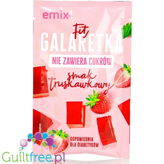 Emix Fit Strawberry flavored sugar-free jelly instant