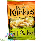 Healthy Living Protein Krinkles, Dill Pickles - wegańskie chrupki proteinowe 36% białka, Koperek & Korniszony