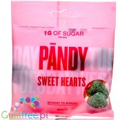 Pandy Candy Sweet Hearts - błonnikowe żelki bez cukru 45% mniej kalorii, Malina & Gruszka