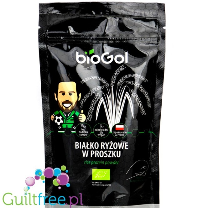 BioGol Rice Protein - pure organic rice protein without sweeteners and flavors, 80% protein
