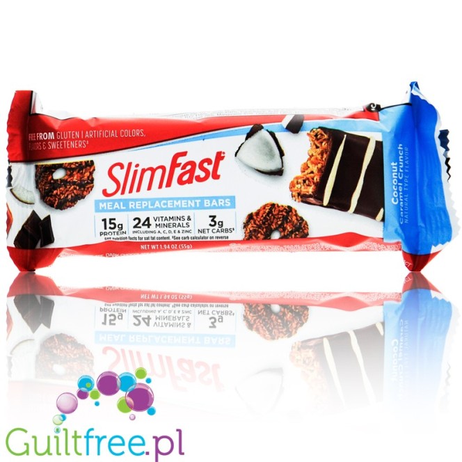 SlimFast Meal Replacement Coconut Caramel Crunch - baton niskowęglowodanowy