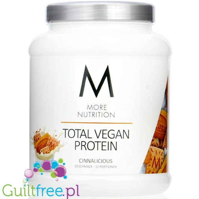 More Nutrition Total Vegan Protein Cinnalicious 0,6kg - wegańska odżywka na białku grochu, dyni i słonecznikowym