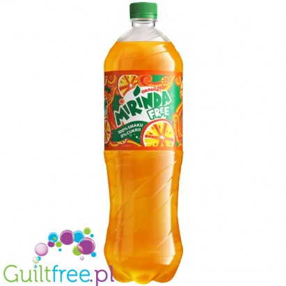 Mirinda Free 1,5L - bez cukru i kalorii, napój gazowany o smaku pomarańczowym