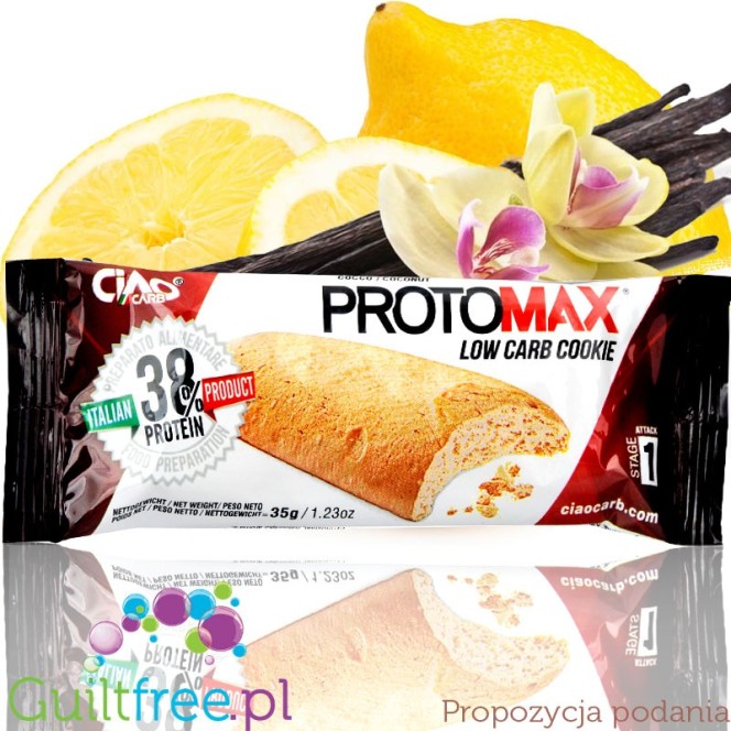 ProtoMax Stage1 Vanilla & Lemon - ciastko proteinowe bez cukru Cytryna & Wanilia