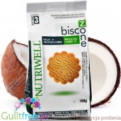 Nutriwell BiscoZone Coconut - kokosowe herbatniki proteinowe 27g białka