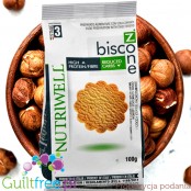 Nutriwell BiscoZone Hazelnut - high protein, carb reduced Italian biscuits