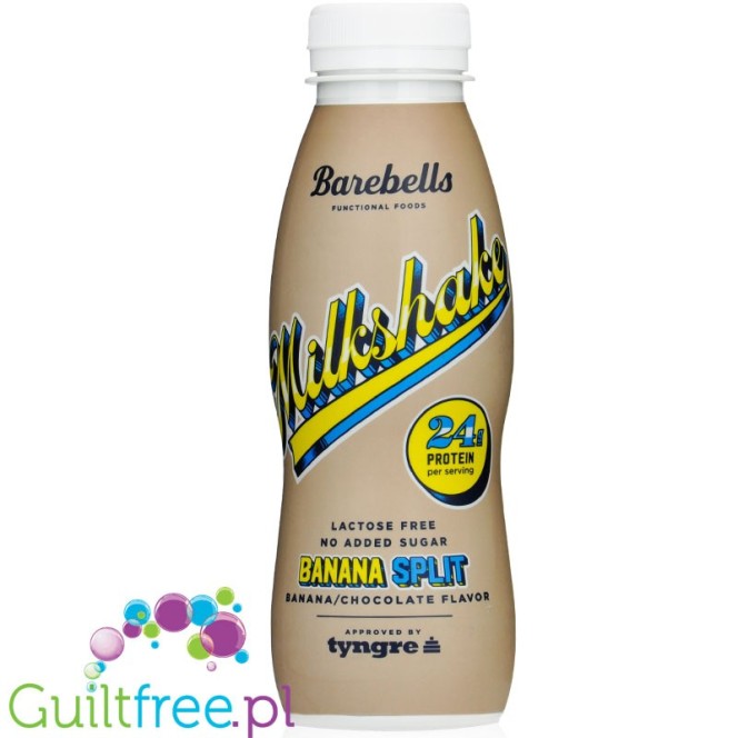 Barebells Milkshake Banana Split - gotowy szejk białkowy 24g białka, Banan & Czekolada
