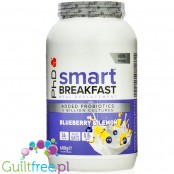 Phd Smart Breakfast Meal Blueberry & Lemon - wysokobiałkowy substytut posiłku MRP z kofeiną, BCAA, witaminami i minerałami