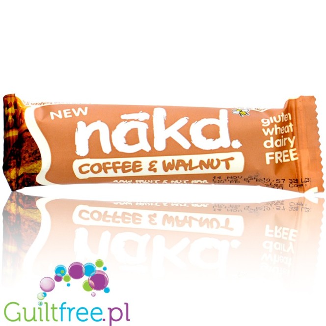 Nakd Coffee Walnut Fruit & Nut Bar - wegański baton TRÓJorzechowy z kawą i kokosem