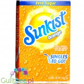 Sunkist Orange Singles to Go Orange - saszetki bez cukru, napój instant, Pomarańcza