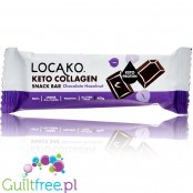 Locako Keto Collagen Snack Bar Chocolate Hazelnut - keto baton bez cukru , mleka i glutenu, Czekolada, Tahini & Orzechy Laskowe